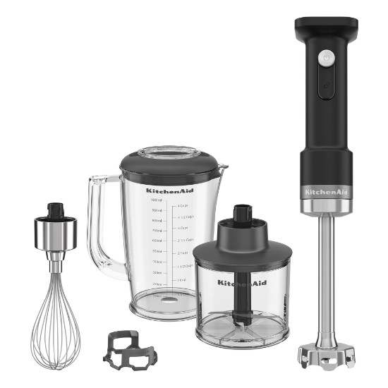 Botmixer Go vezeték nélküli kiegészítőkkel, elem nélkül, matt fekete - KitchenAid