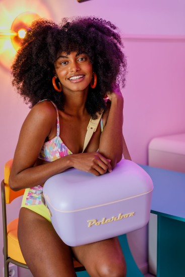  Hűtőláda, 20L,  "Pop", Lilac - Yellow - Polarbox