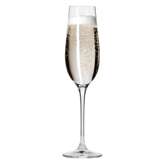 6 darabos pezsgőspohár készlet, kristályüveg, 180ml, "Harmony" - Krosno