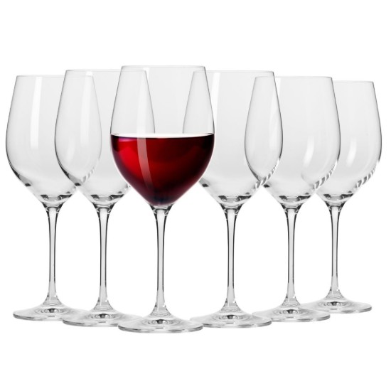 6 darabos "Harmony" vörösboros pohár készlet, kristályüveg, 530 ml - Krosno