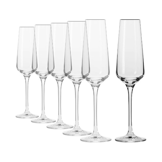 6 db-os pezsgőspohár készlet, kristályüveg, 180ml, "Avant-Garde" - Krosno