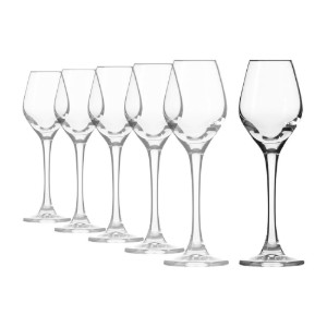 6 darabos likőrös pohár készlet, kristályüveg, 70 ml, "Splendour" - Krosno