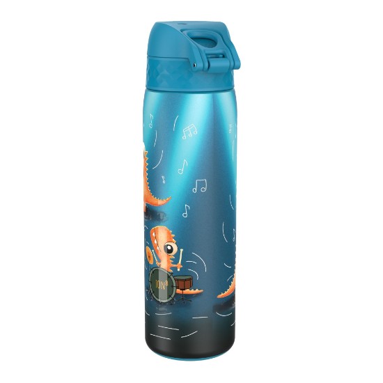 SLIM gyermek vizes palack, rozsdamentes acél, 600 ml, Dino Band - Ion8