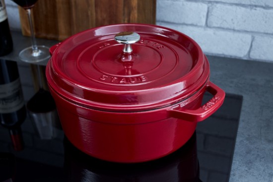 Cocotte főzőedény, öntöttvas, 24cm/3,8L, Bordeaux - Staub