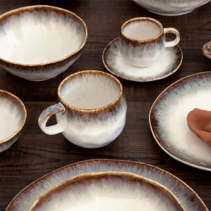 Bögre, porcelán, 375 ml, "Nuances", Barna - Nuova R2S