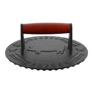 Kerek grillprés, öntöttvas, 18 cm - Zokura
