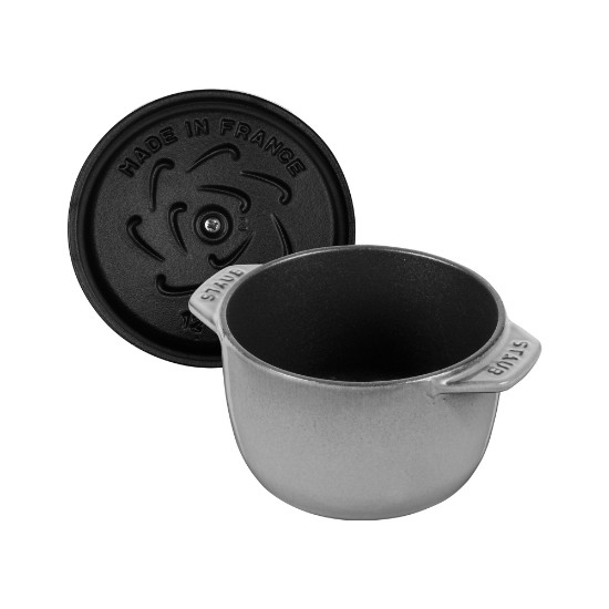 Staub - Mini Cocotte edény rizsnek, öntöttvas, 12cm/0,75L, Graphite Grey