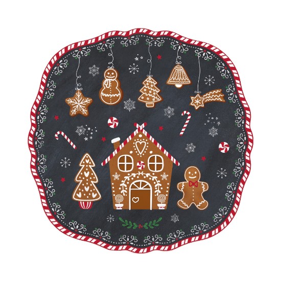 Desszerttál, porcelán, 20 cm, "GINGERBREAD" - Nuova R2S