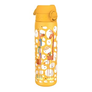 Gyermek vizes palack, rozsdamentes acél, 600ml, Giraffes - Ion8