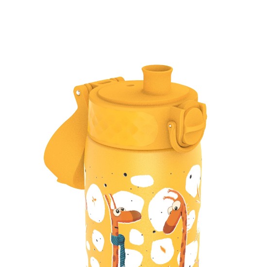 Gyermek vizes palack, rozsdamentes acél, 600ml, Giraffes - Ion8