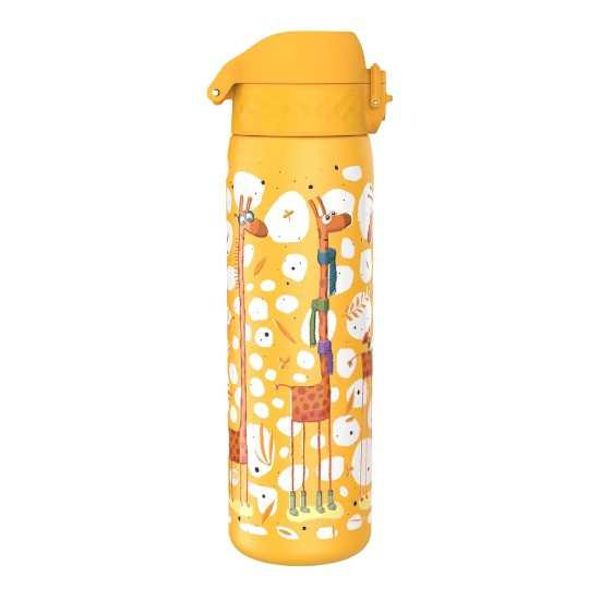 Gyermek vizes palack, rozsdamentes acél, 600ml, Giraffes - Ion8