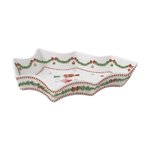 Karácsonyfa alakú tál, porcelán, 28,5 x 21,5 cm, "Magie de Noel" - Easy Life
