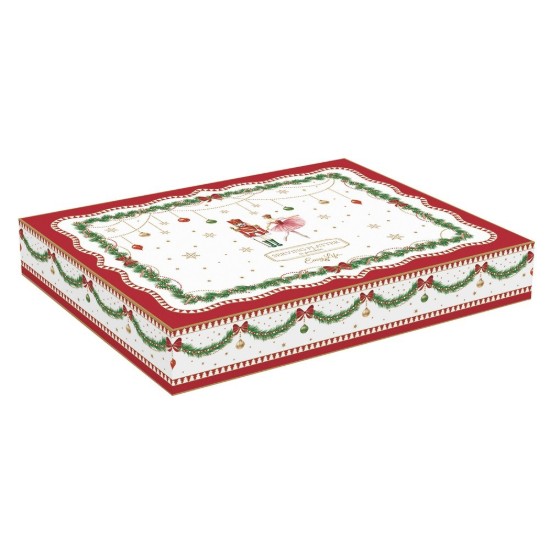 Karácsonyfa alakú tál, porcelán, 28,5 x 21,5 cm, "Magie de Noel" - Easy Life