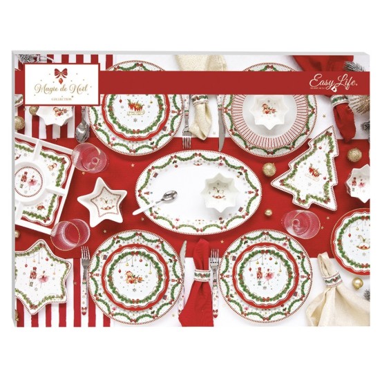 Karácsonyfa alakú porcelán tál, 25,5 x 20,5 cm, "Magie de Noel" - Easy Life