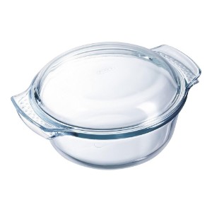 Pyrex - "Classic" Kerek edény fedővel, hőálló üveg, 3,5 L + 1,4L