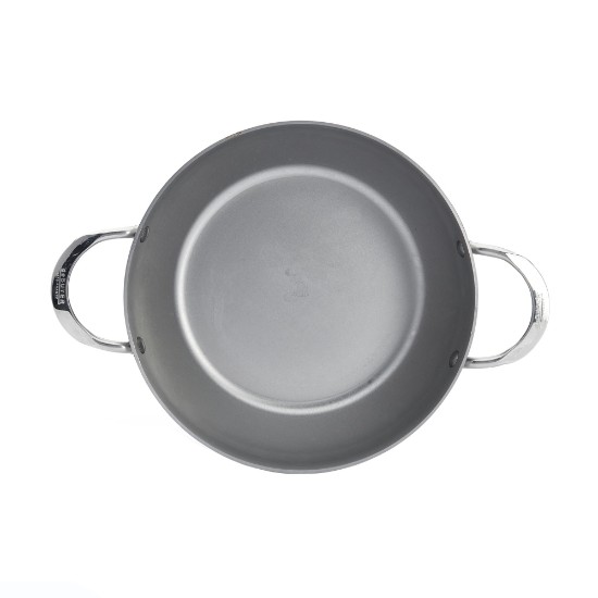 2 fogantyús sauté serpenyő, 28 cm acél, "Mineral B" - de Buyer