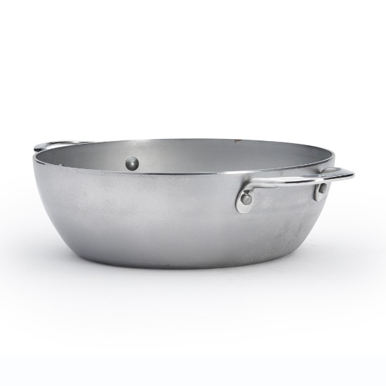 2 fogantyús sauté serpenyő, 28 cm acél, "Mineral B" - de Buyer