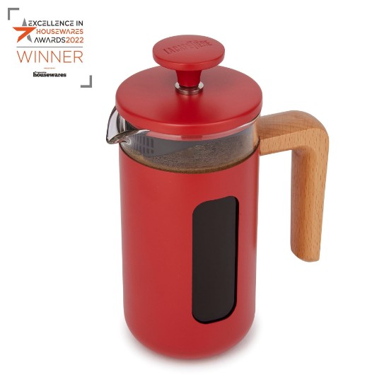 Kávéfőző, boroszilikát üvegből, 350 ml, "Pisa", Red - La Cafetiere