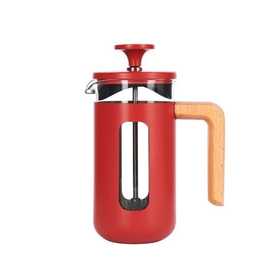 Kávéfőző, boroszilikát üvegből, 350 ml, "Pisa", Red - La Cafetiere