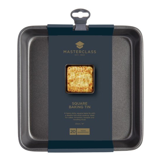 Kitchen Craft - Tepsi, négyzet alakú, acél, 23 x 23 cm, "MasterClass"