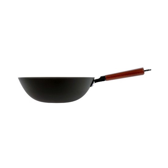 Wok serpenyő, szénacél, 30 cm - Zokura