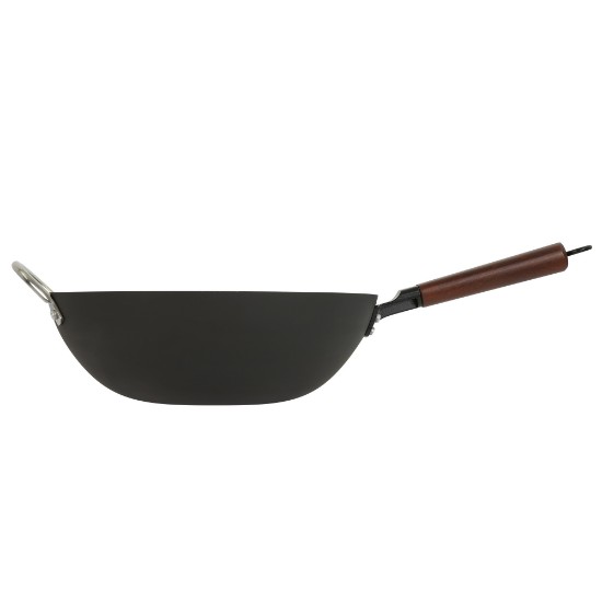 Wok serpenyő, szénacél, 32 cm - Zokura