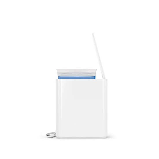 Pedálos szemetes, 5 L, rozsdamentes acél, Fehér  - simplehuman