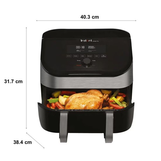 Forró levegős kettős olajsütő, 8,5 L / 1700 W, Vortex Plus VersaZone ClearCook - Instant Pot