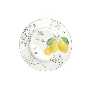 Desszerttál, porcelán, 19 cm, "Fleurs et Citrons" - Nuova R2S