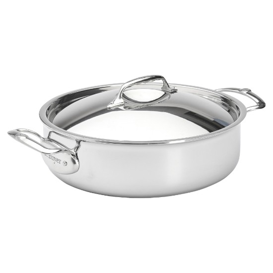  de Buyer - "Affinity" Rozsdamentes acél 5-Ply szoté serpenyő 2 fogantyúval, 28 cm/4,6L 