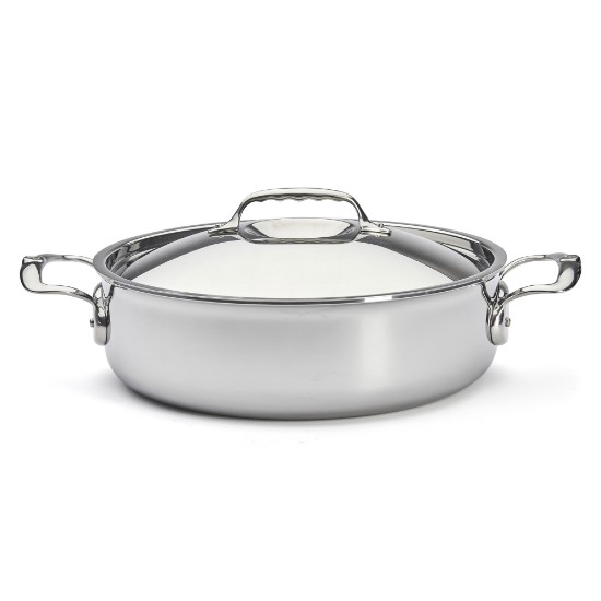  de Buyer - "Affinity" Rozsdamentes acél 5-Ply szoté serpenyő 2 fogantyúval, 28 cm/4,6L 