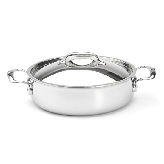  de Buyer - "Affinity" Rozsdamentes acél 5-Ply szoté serpenyő 2 fogantyúval, 28 cm/4,6L 