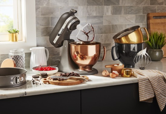 Rozsdamentes acél tál, 4,8L, fekete - KitchenAid