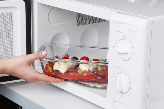 2 db téglalap alakú ételtároló készlet, légmentesen záródó fedéllel, hőálló üveg, 0,8L/1,9L, "Cook&Go" - Pyrex