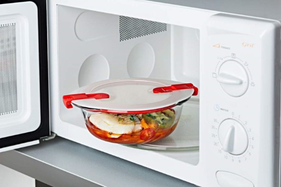 Kerek ételtároló, fedéllel, hőálló üveg, 23cm/2.3L, "Cook&Heat" - Pyrex