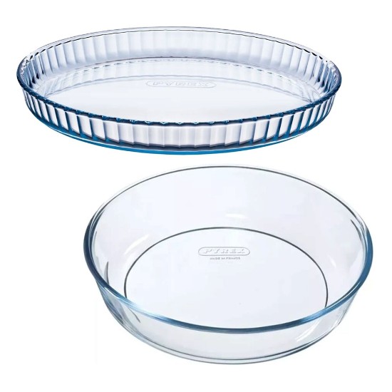 2 db torta sütőforma készlet, hőálló üveg, 26 cm/28 cm - Pyrex