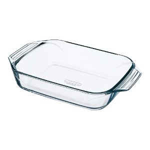 Téglalap alakú edény, hőálló üveg, 3L, "Let's Share" - Pyrex