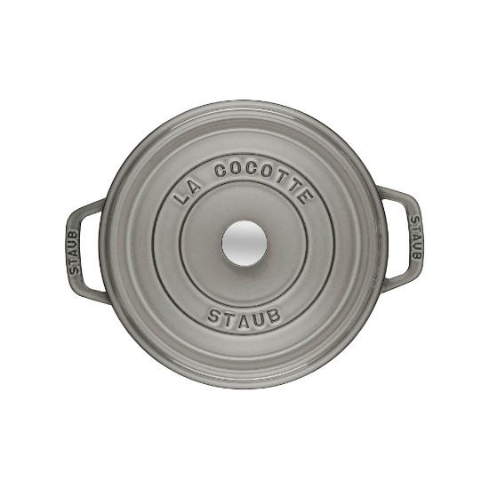 Staub cocotte 22 cm/2,6 l, Graphite Grey