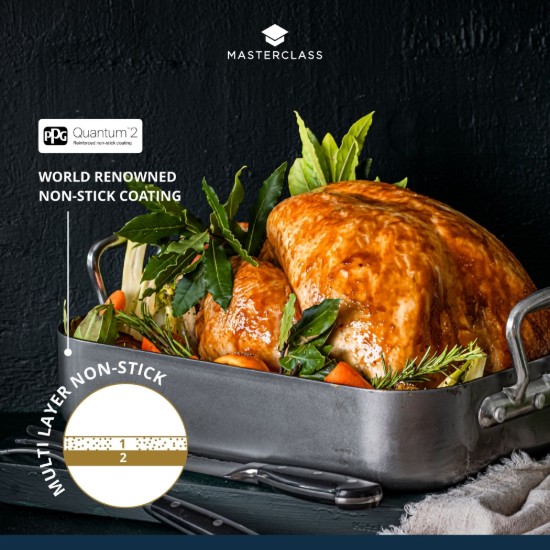 MasterClass - Steak tálca, fülekkel, 40 x 28 cm