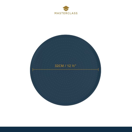 Kitchen Craft perforált pizza tálca, acél, 32 cm, "MasterClass"