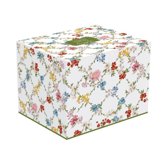 Teáskanna fém betéttel, porcelán, 1L, "Garden Dreams" - Nuova R2S