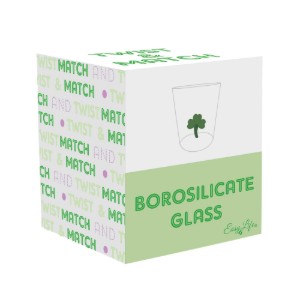 Ivópohár, boroszilikát üvegből, 400ml, "Twist&Match", Zöld - Nuova R2S
