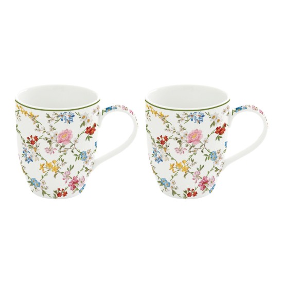 2 darabos porcelán bögrekészlet, 350ml, "Kerti álmok" - Nuova R2S