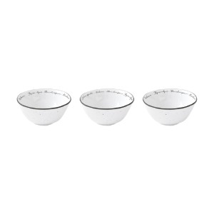 3 darabos porcelán tálkészlet, 10 cm, "Herbarium" - Nuova R2S
