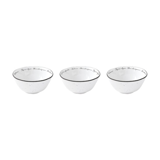 3 darabos porcelán tálkészlet, 10 cm, "Herbarium" - Nuova R2S