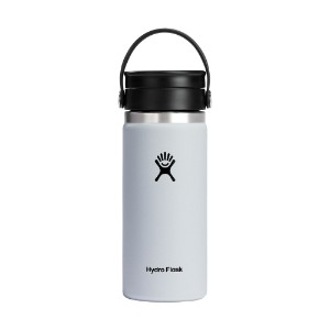 Hőszigetelt flakon, rozsdamentes acél, 470 ml, "Wide Sip", fehér - Hydro Flask