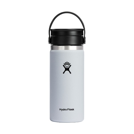 Hőszigetelt flakon, rozsdamentes acél, 470 ml, "Wide Sip", fehér - Hydro Flask