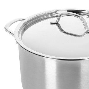 Serpenyő fedéllel, rozsdamentes acél, 24 cm/6 L, "Resto 3" - Demeyere