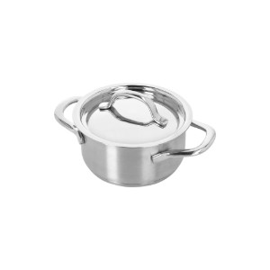 Mini serpenyő fedéllel, rozsdamentes acél, 12 cm/0.6 L, "Resto 3" - Demeyere