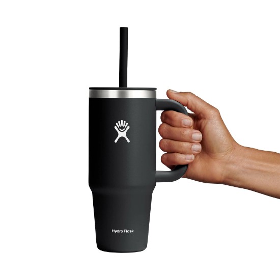 Hőszigetelt pohár, rozsdamentes acél, 710 ml, "All Around Travel", fekete - Hydro Flask